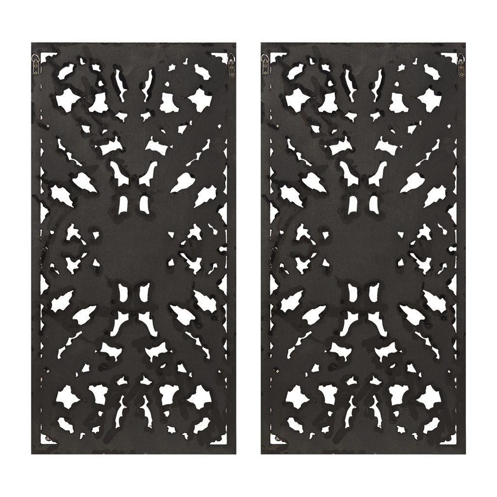 Botanical Panel - Carved Wall Decor (Set of 2) - Bronze