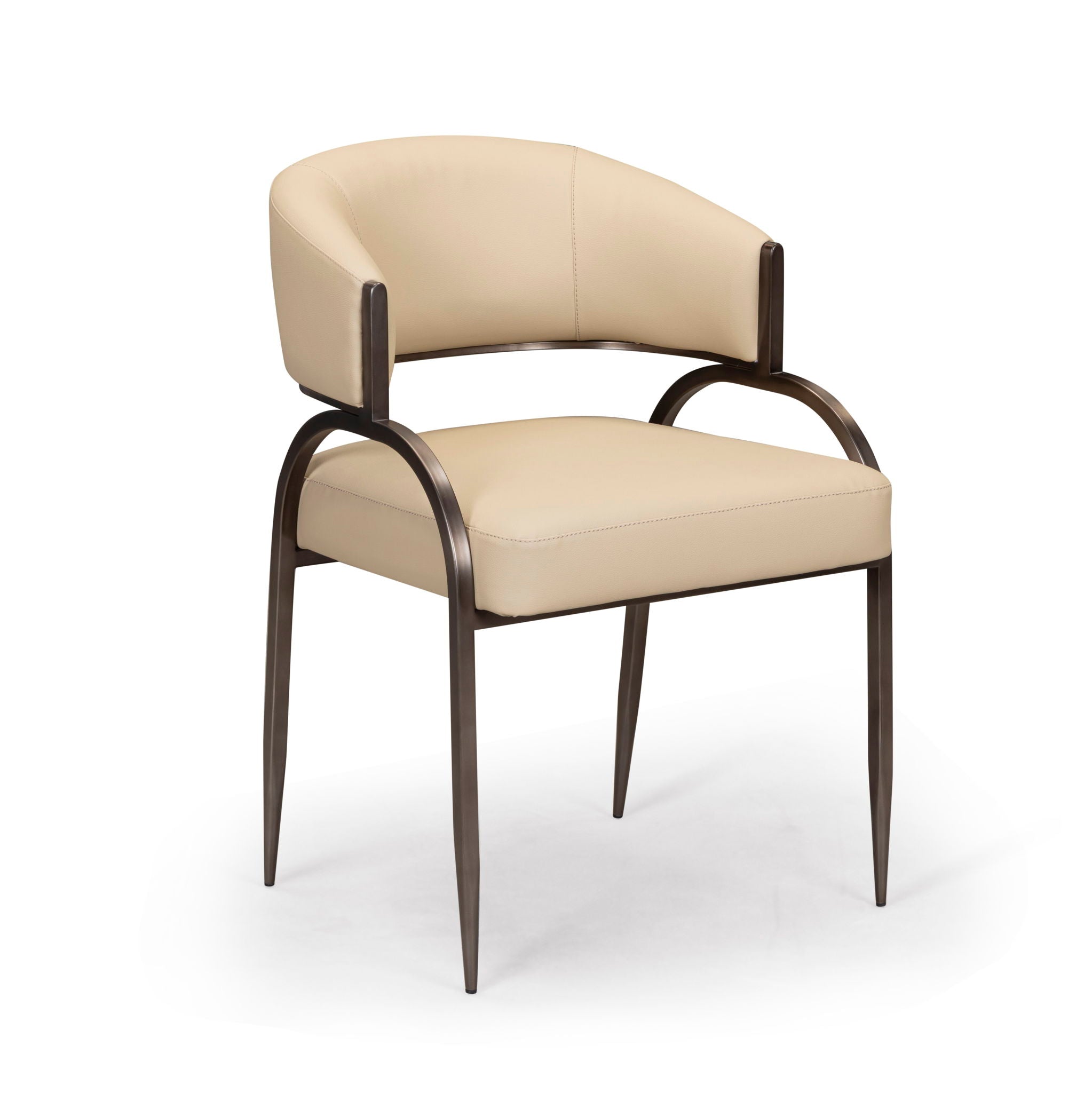Tatum - Performance Vegan Leather Dining Chair - Taupe