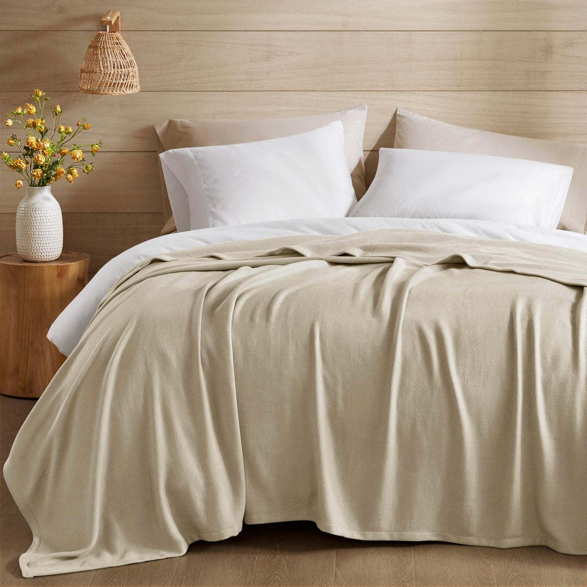 Bamboo Cotton - King Rayon From Blanket - Khaki