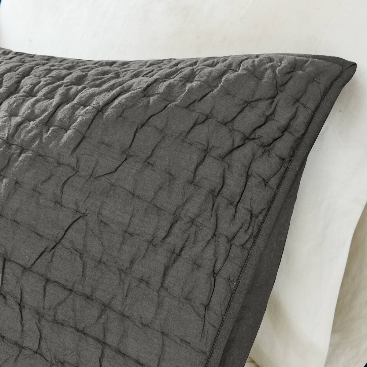 Serene - Hand Quilted Coverlet Set - Gray