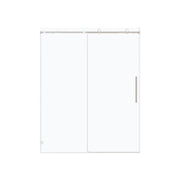 Frameless Single Sliding Soft Close Shower Doors, 5 / 16" Sgcc Tempered Glass - Chrome