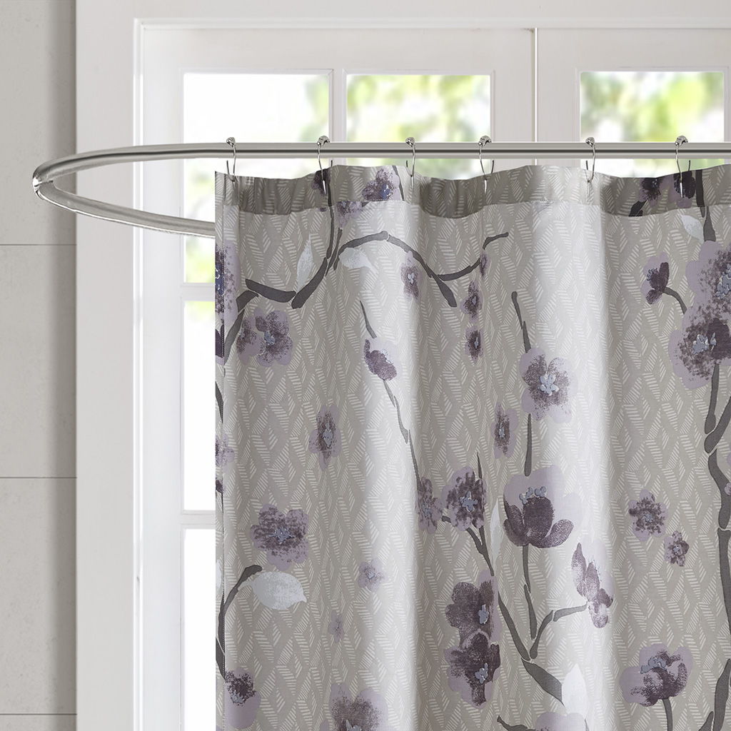 Holly - Shower Curtain - Purple