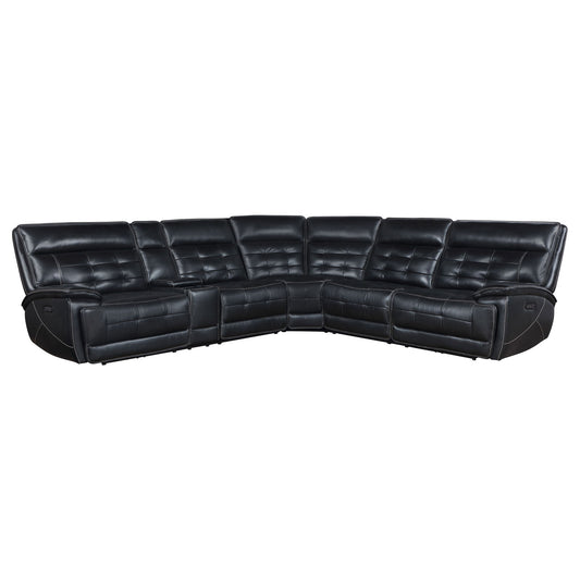Hayden - Dual Power Reclining Sectional Sofa - Black
