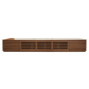 TV Stand, Entertainment Center With Cable Management And Soft Closing Hinges - Walnut