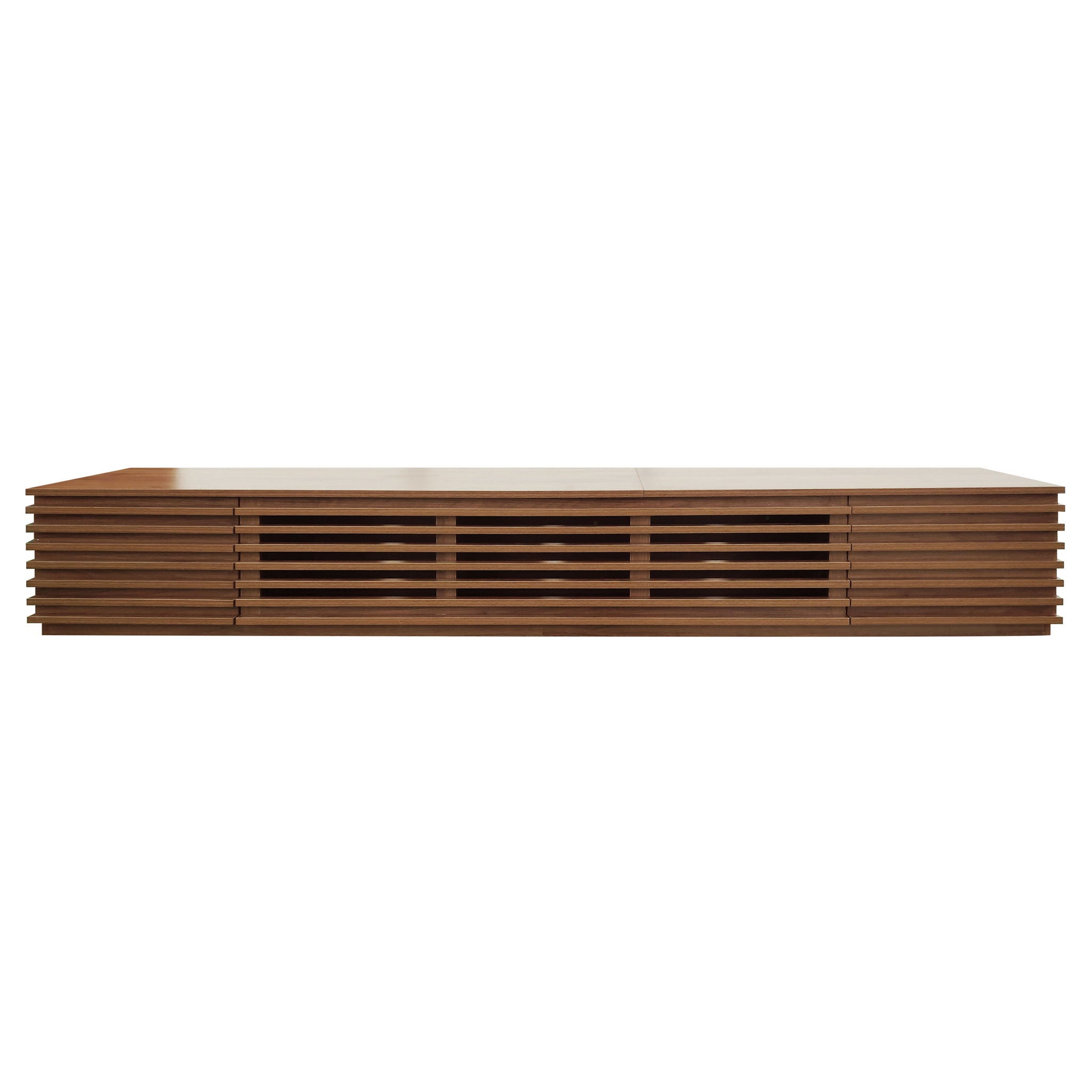 TV Stand, Entertainment Center With Cable Management And Soft Closing Hinges - Walnut