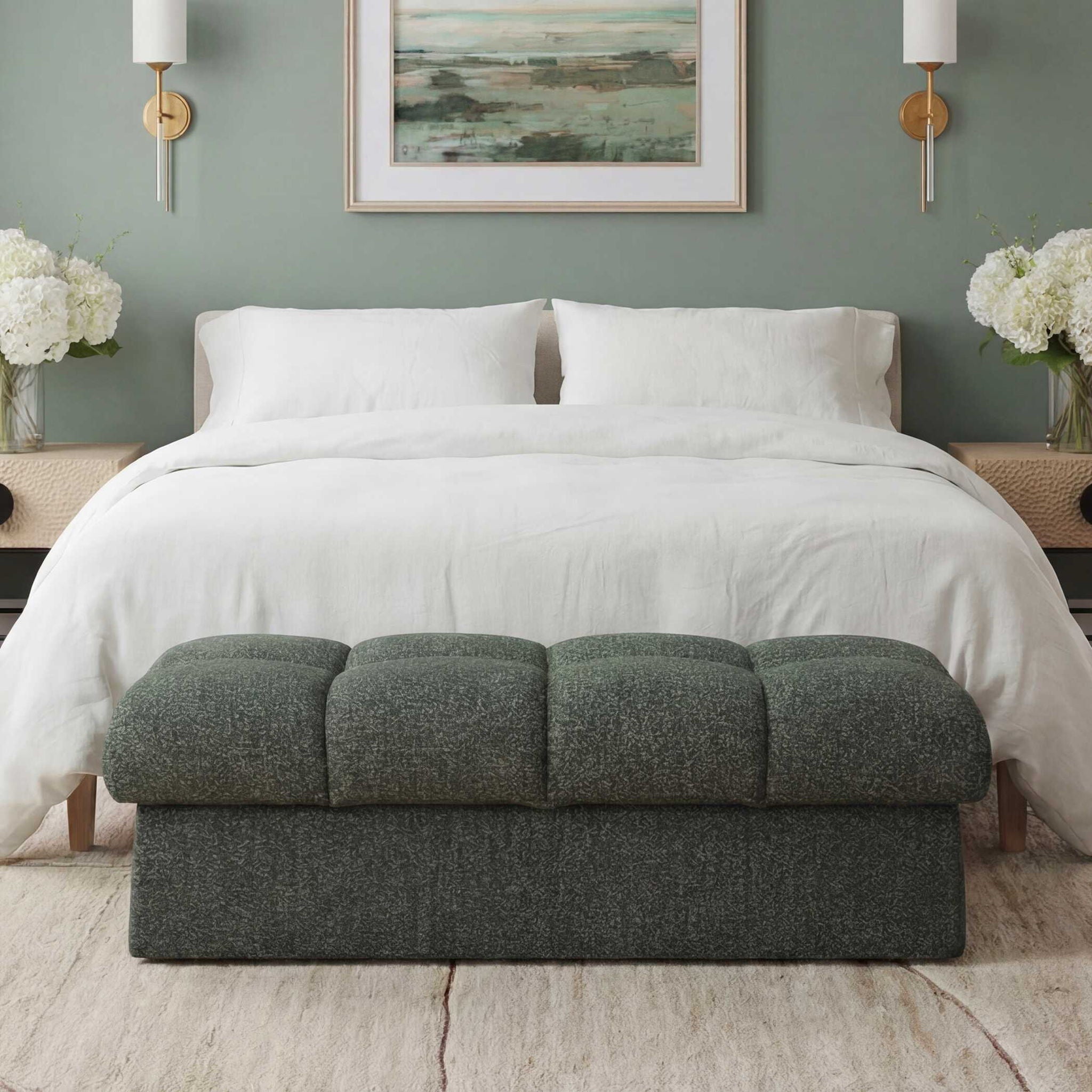 Harlem - Bench - Moss Green / Lake Blue