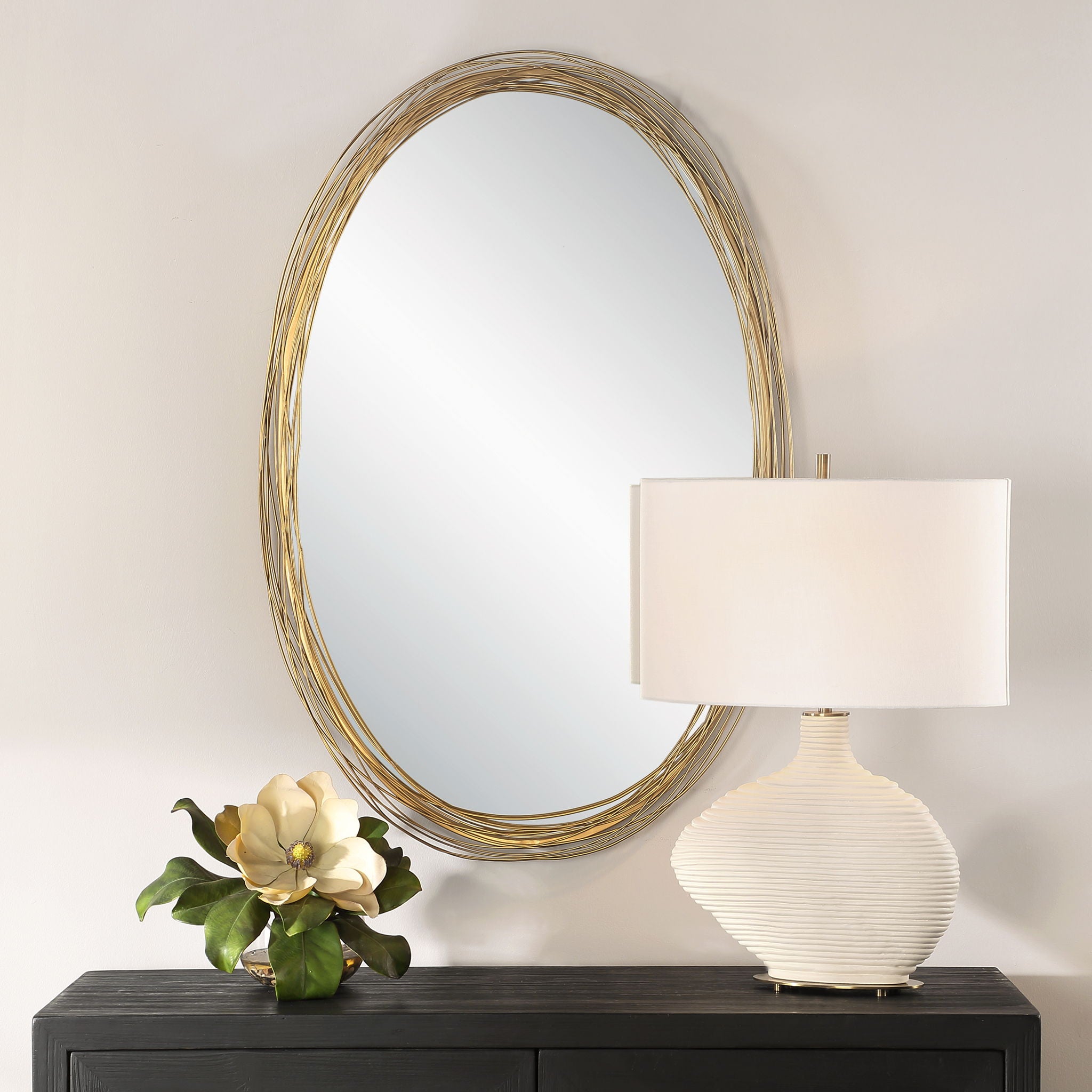 Gillian - Oval Mirror - Gold