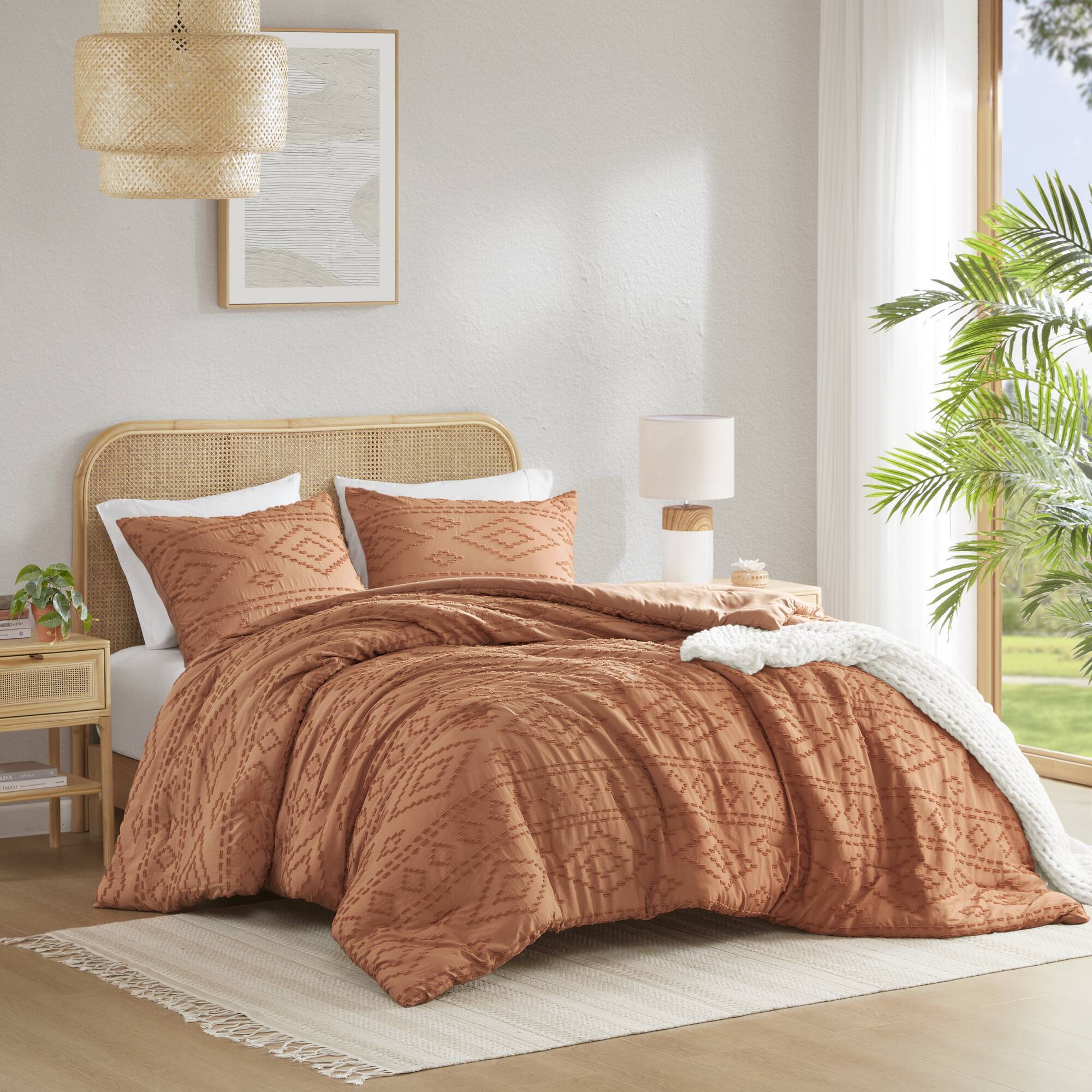 Gigi - Full/Queen Comforter Mini Set - Terracotta