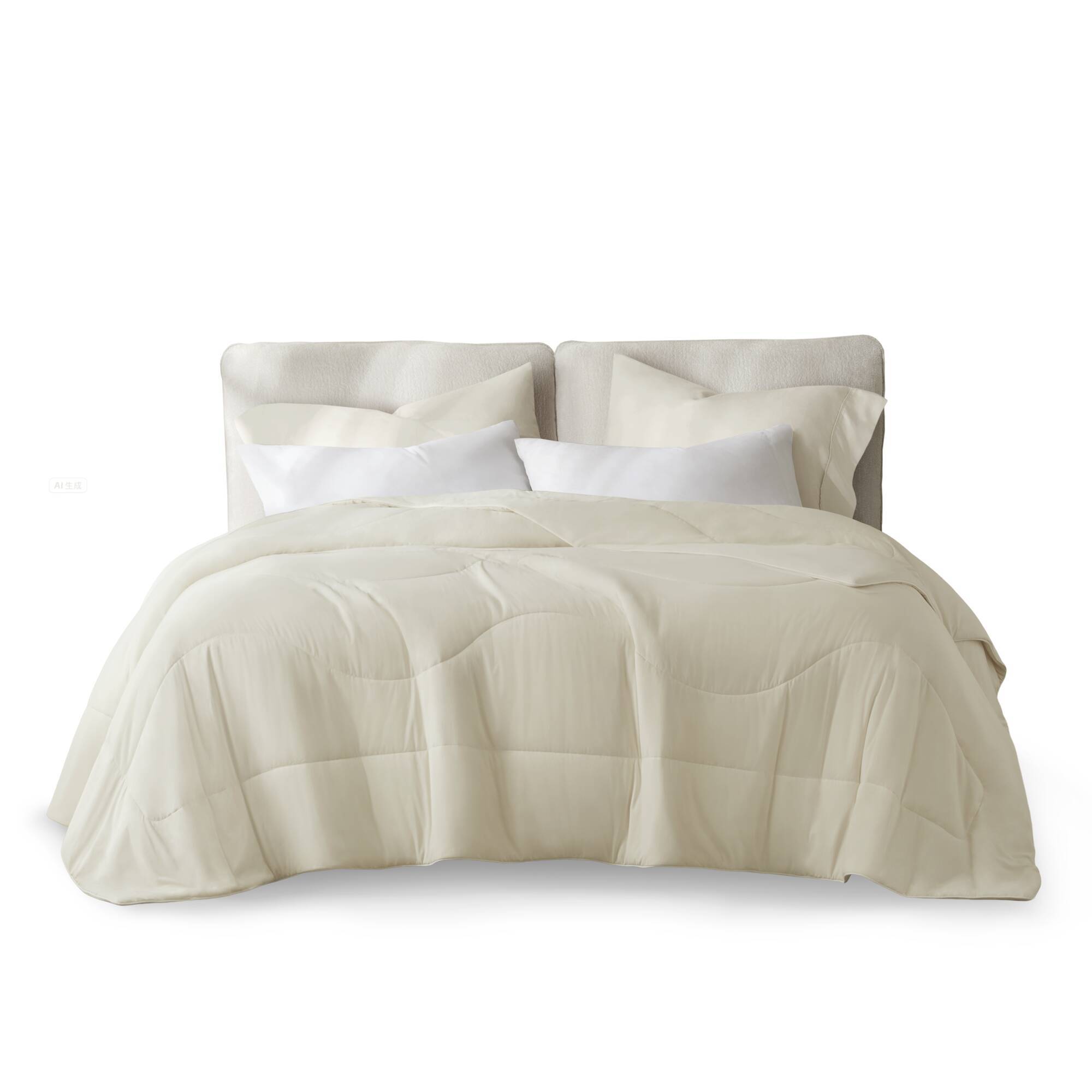 King/California King Reversible Tencel Comforter Blanket - Ivory