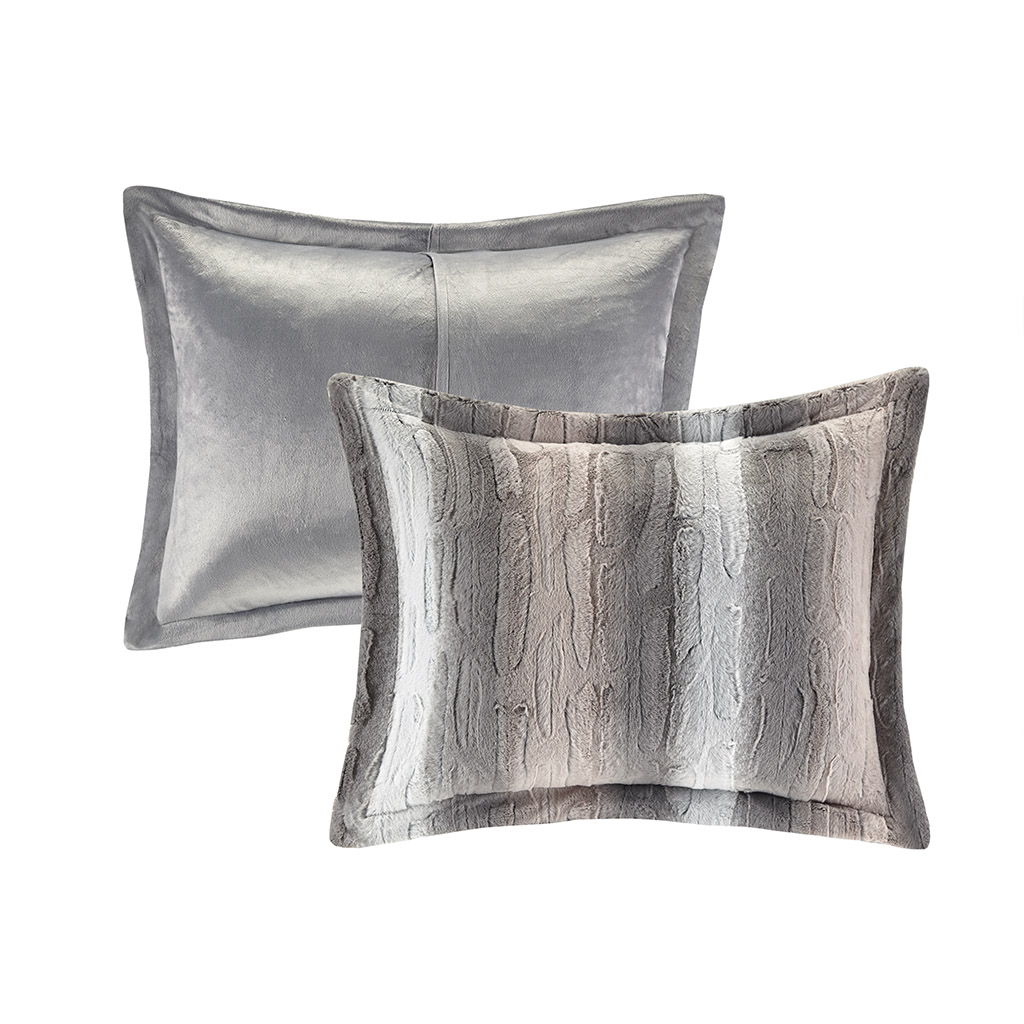 Zuri - King Comforter (Set of 4) - Blush / Gray
