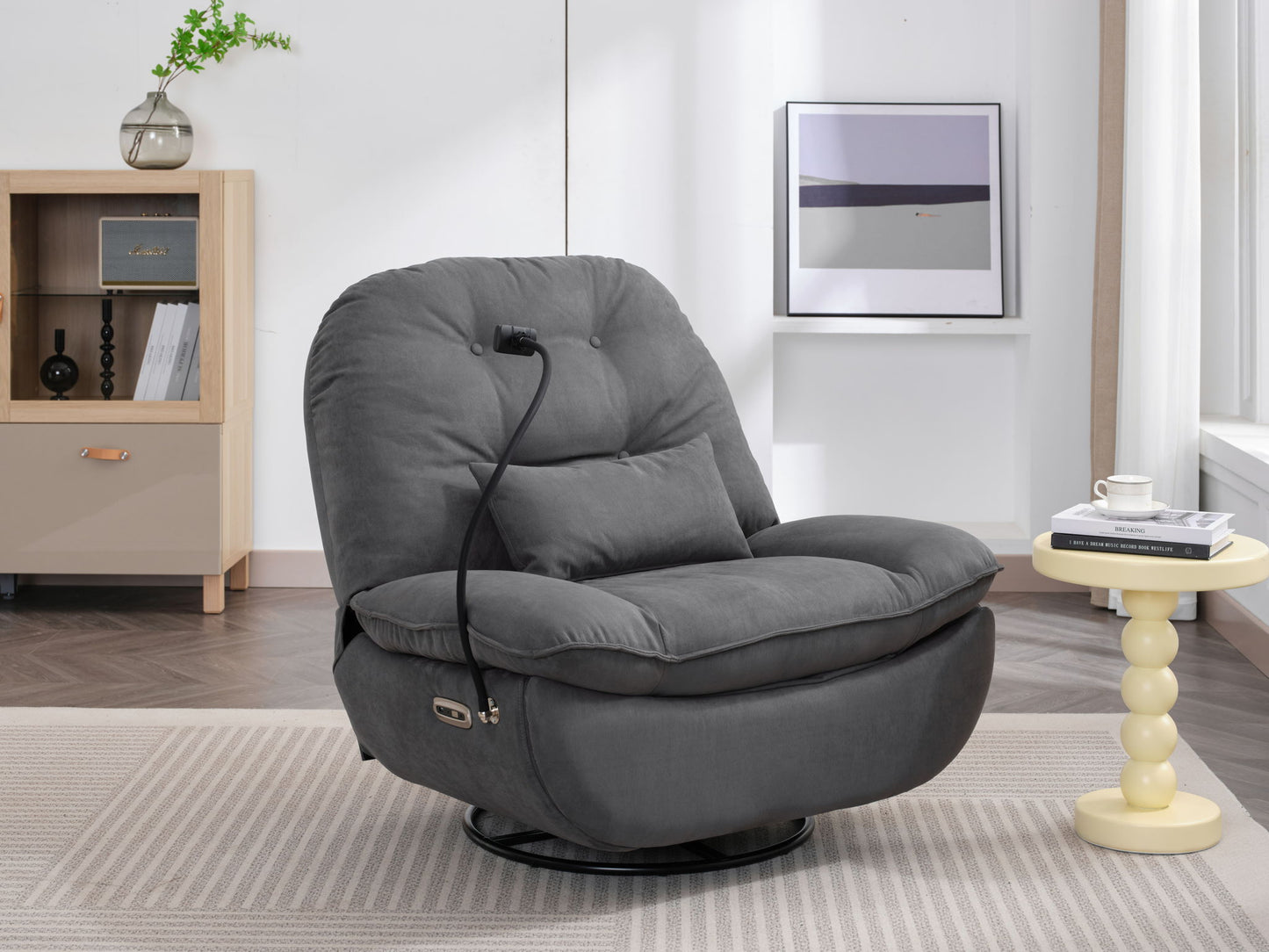 Power Recliner Swivel Glider USB Charger With tooth Music Player, Sleep, Working, Game And Leisure