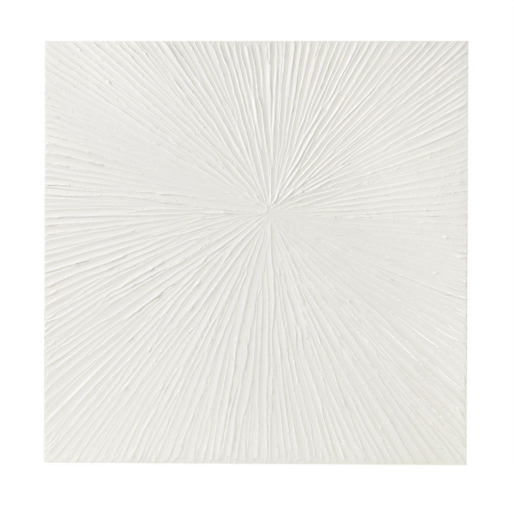 Sunburst - 100% Hand Painted Dimensional Wall Decor - White