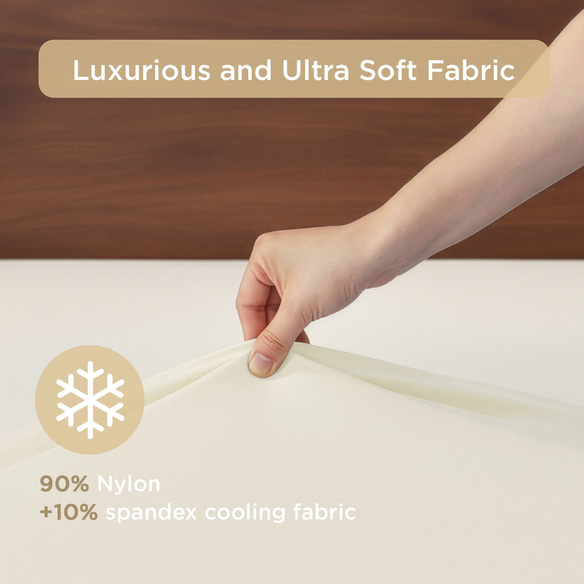 Ice Touch - Twin Sublime Serenity Luxury Sheet Set - Ivory
