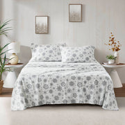Micro Fleece - Sheet Set - Gray Snowflake