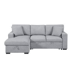 Sectional with Left Chaise, Pull-out Bed and Hidden Storage, Charging