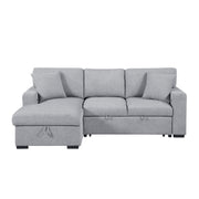Sectional with Left Chaise, Pull-out Bed and Hidden Storage, Charging