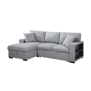 Sectional with Left Chaise, Pull-out Bed and Hidden Storage, Charging