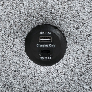 Sectional with Right Chaise, Pull-out Bed and Hidden Storage, Charging Ports