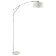 Jamison - Drum Shade Arc Adjustable Floor Lamp - Chrome