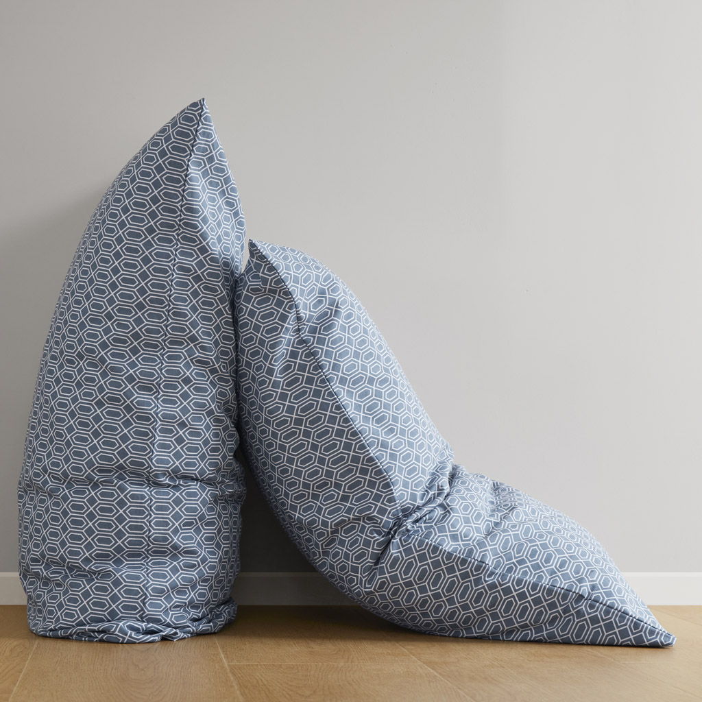 Cotton 144TC - Queen Printed Sheets - Diamond Blue