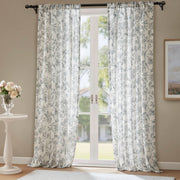 Lana - 42''x84" Floral Window Panel - Blue