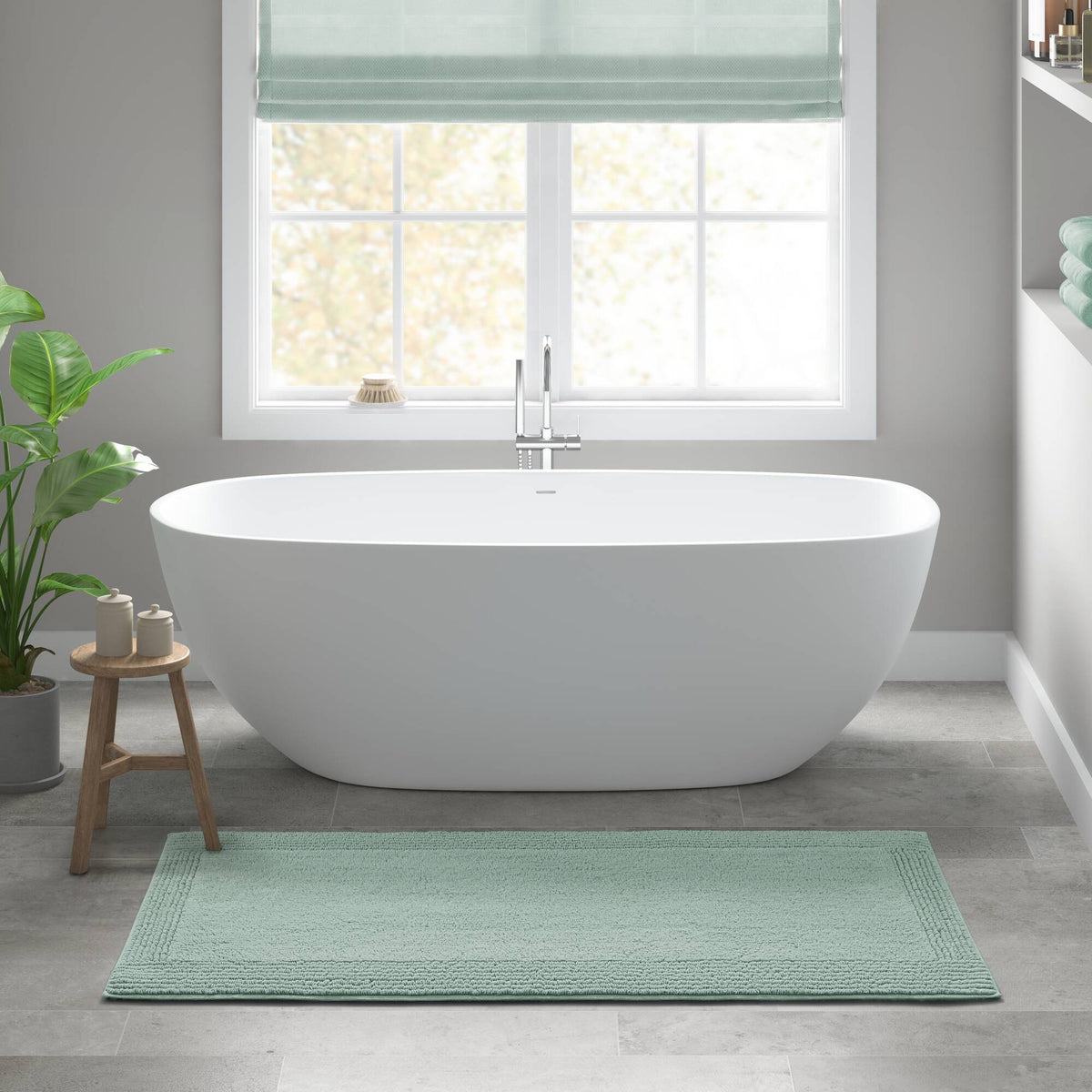 Splendor - 24" x 36" Tufted Reversible Bath Rug - Green