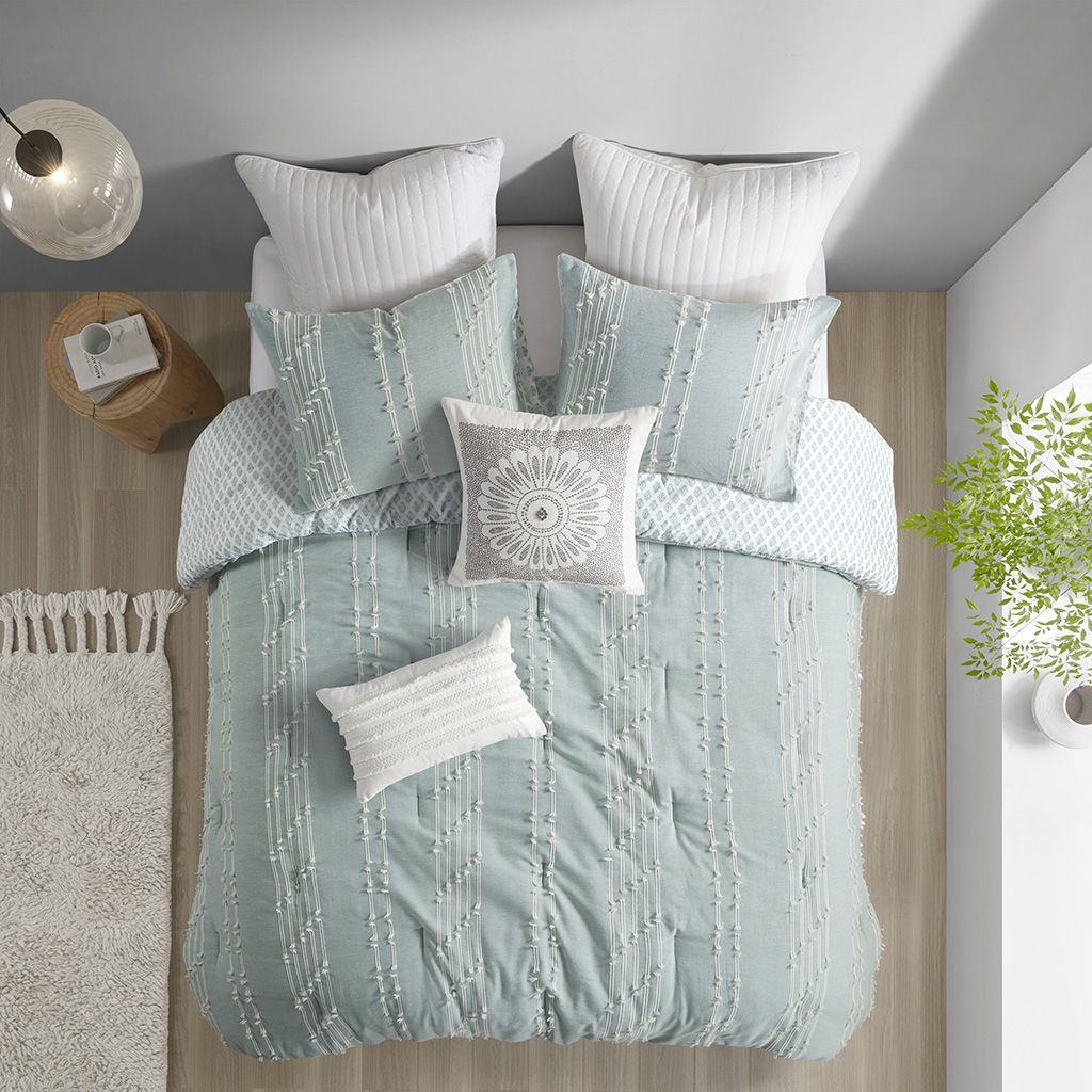 Kara - 3 Piece Comforter Set - Aqua