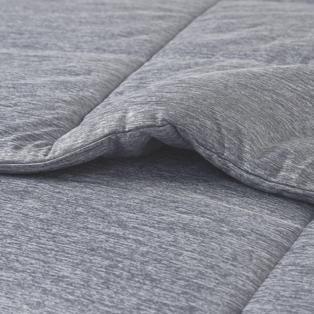Comfort Cool Jersey Knit - Oversized Down Alternative Queen Comforter - Gray