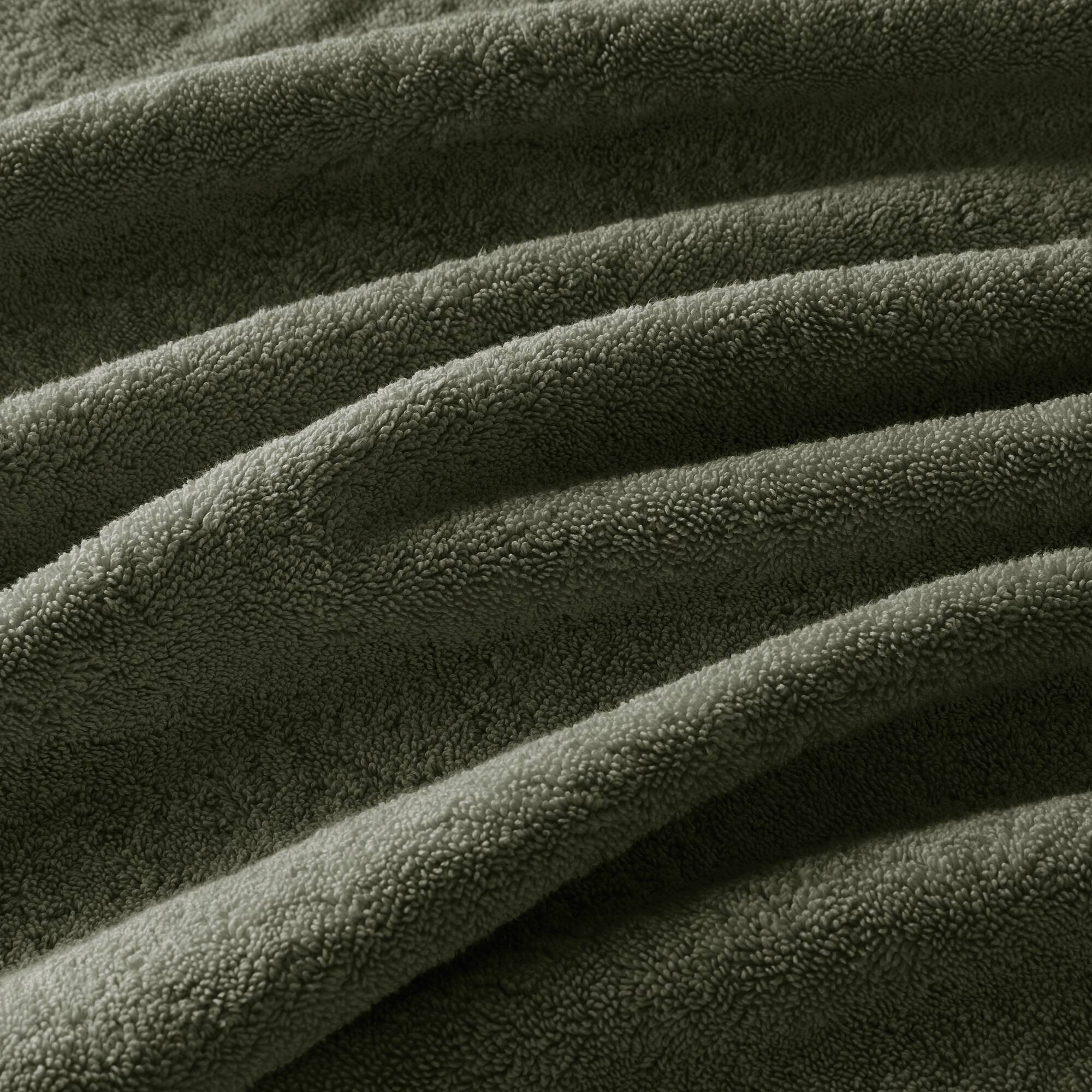 800GSM Ultra-Soft Absorbent 8 Piece Towel Set - Olive Green
