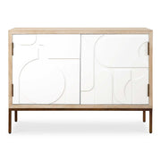 Weimar - 2 Door Cabinet - White / Woodtone