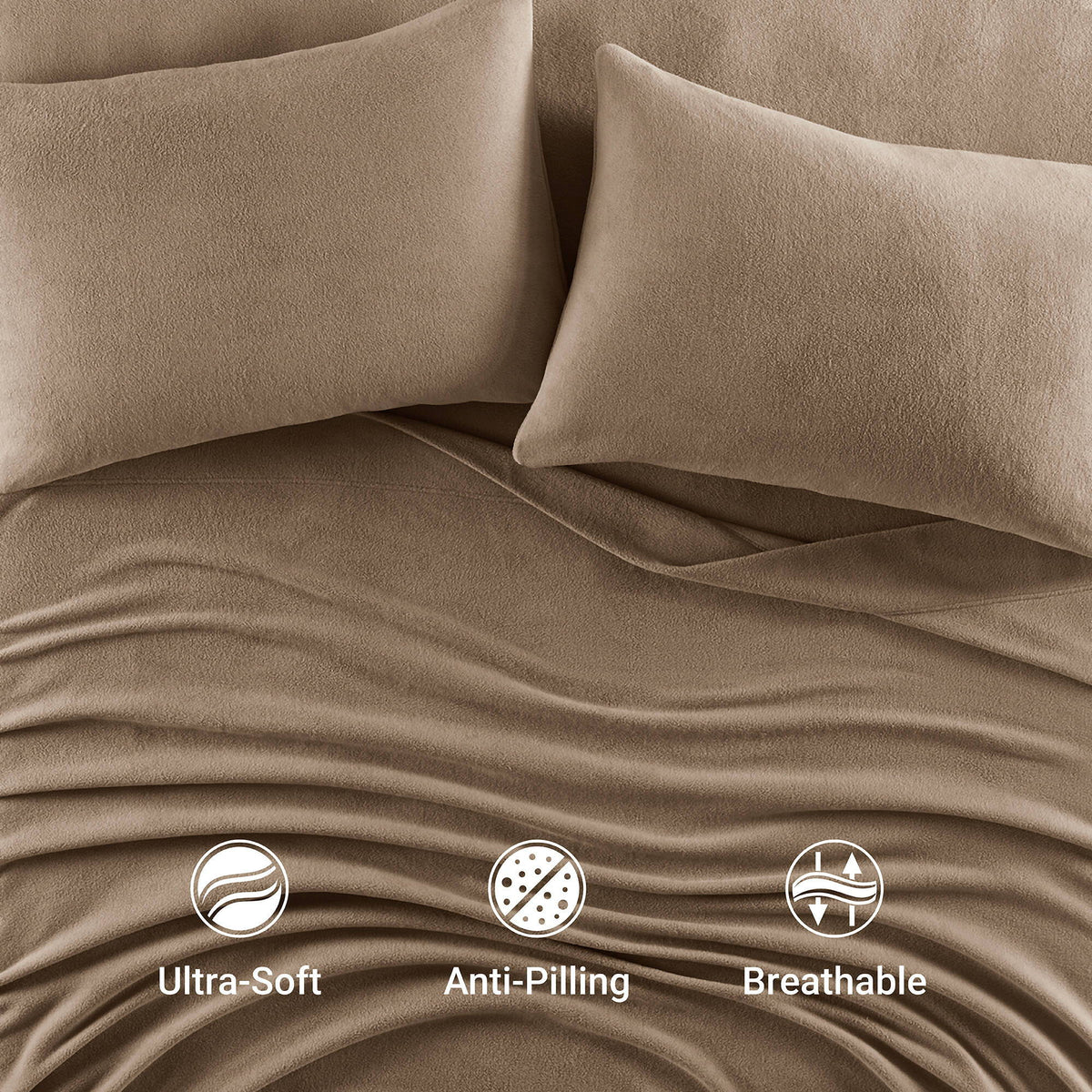 Micro Fleece - Sheet Set - Brown