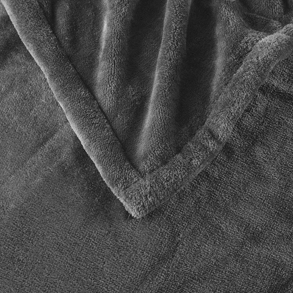 Heated Plush - Throw - Gray