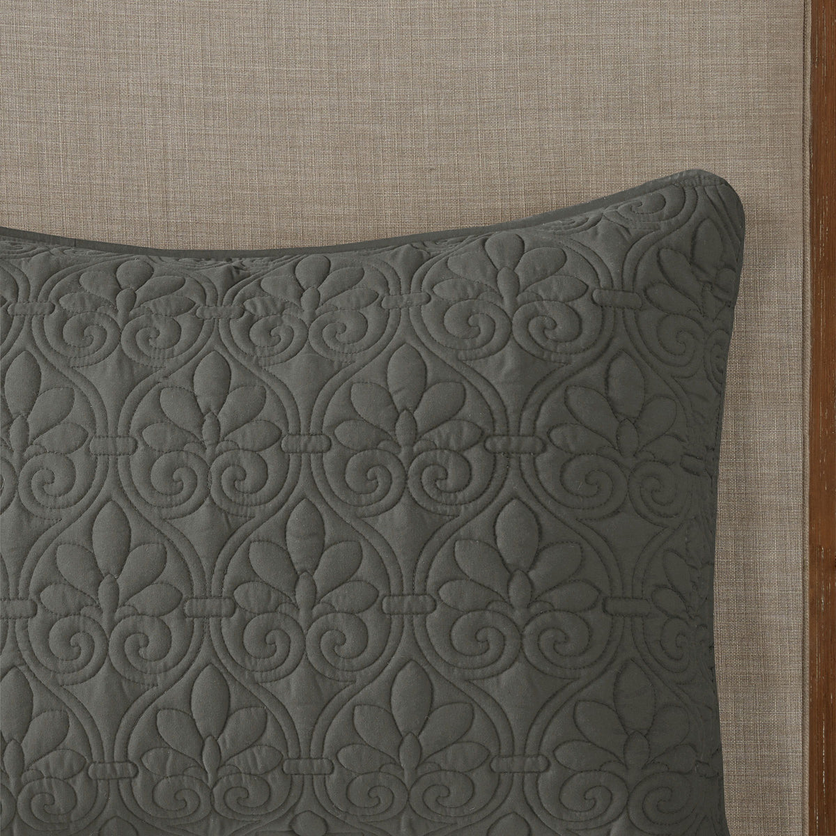 Quebec - King Fitted Bedspread (Set of 3) - Dark Gray