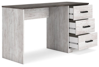 Shawburn - Home Office Desk - White / Dark Charcoal Gray