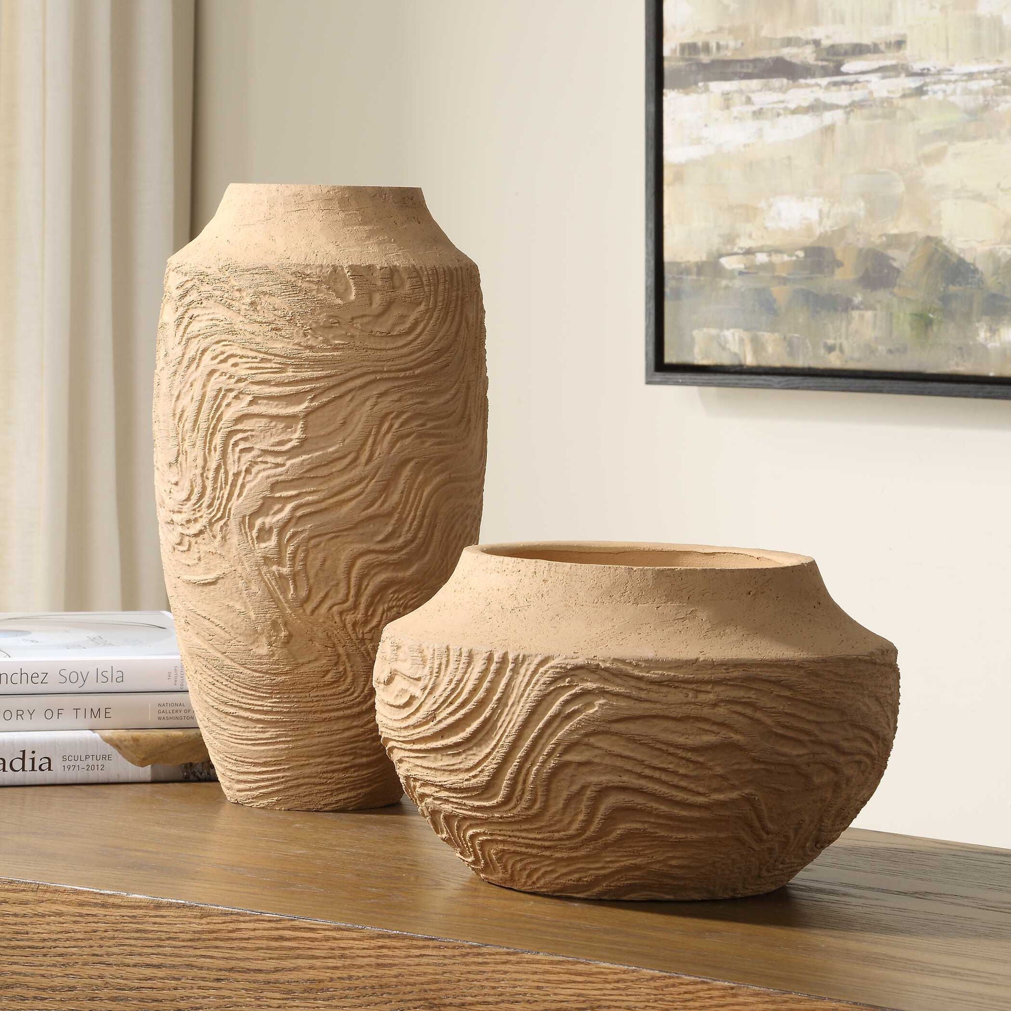 Sandstone Flow - Terracotta Vase