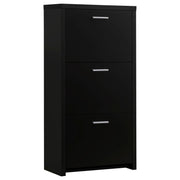 3 Drawer Shoe Rack - Black