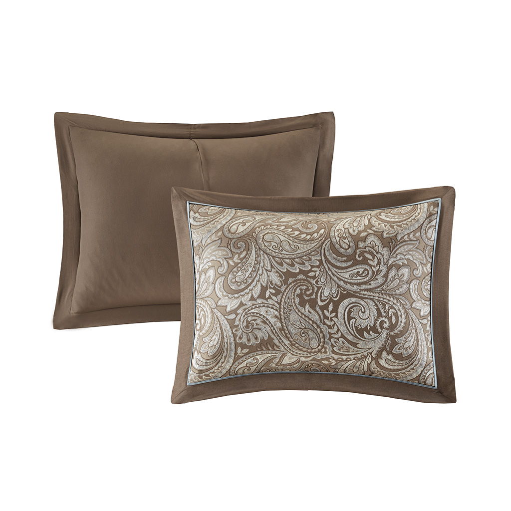 Aubrey - 6 Piece Duvet Cover Set - Blue / Brown