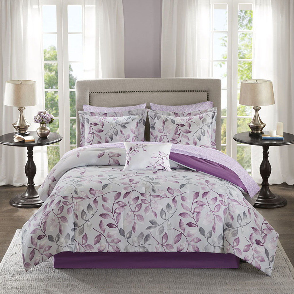 Lafael - Twin Complete Comforter And Sheet Set - Purple