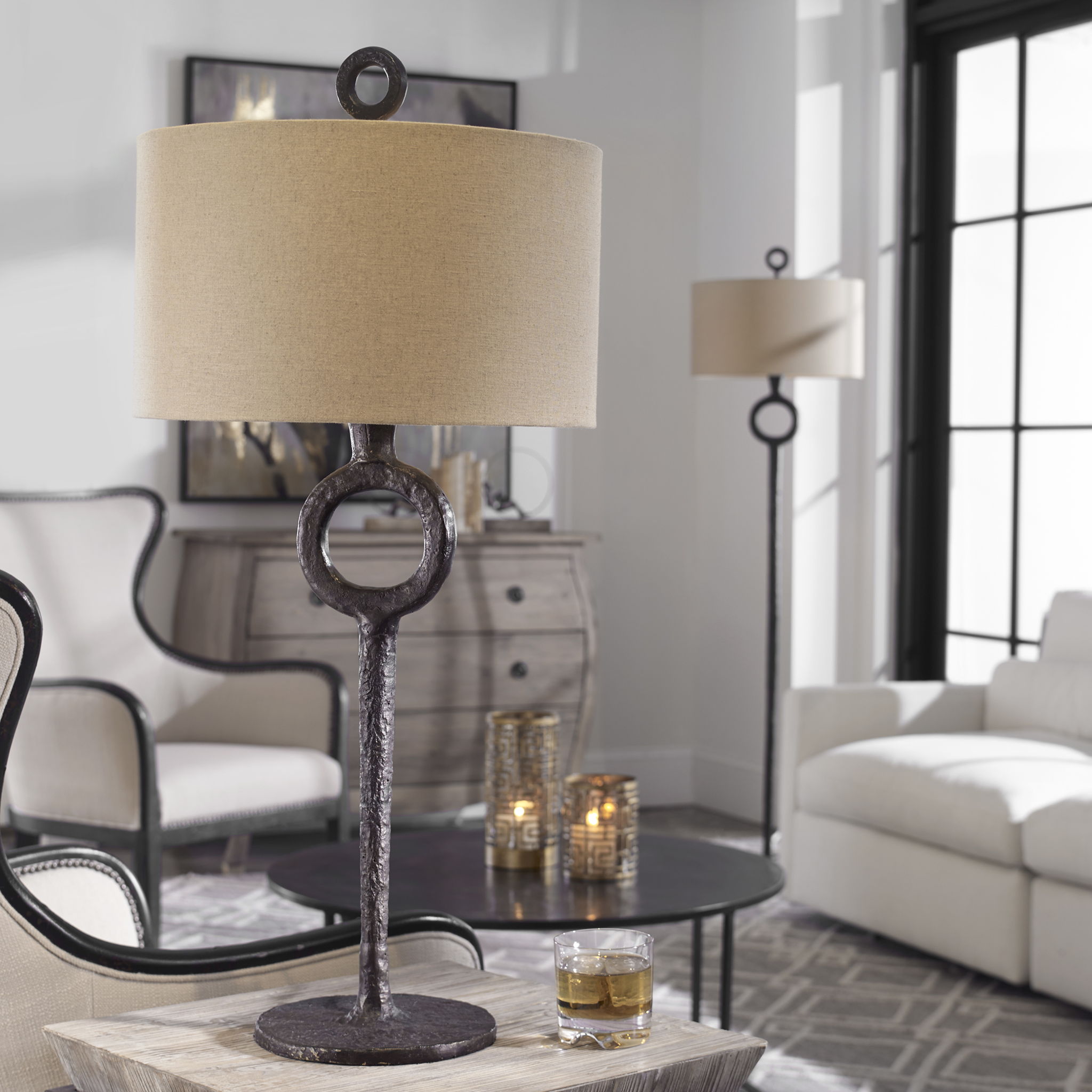 Ferro - Cast Iron Table Lamp - Dark Brown