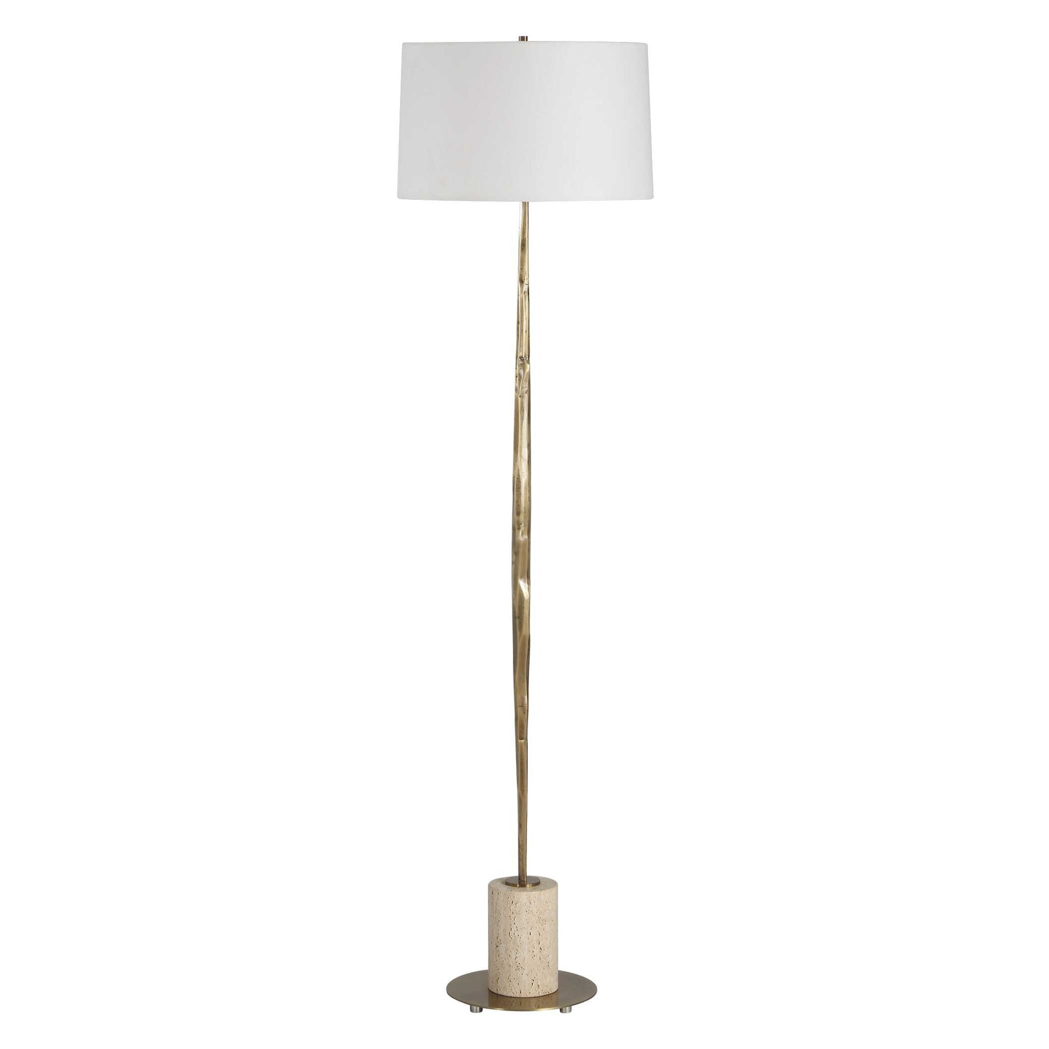 Halen - Brass Floor Lamp - Brass,Gold
