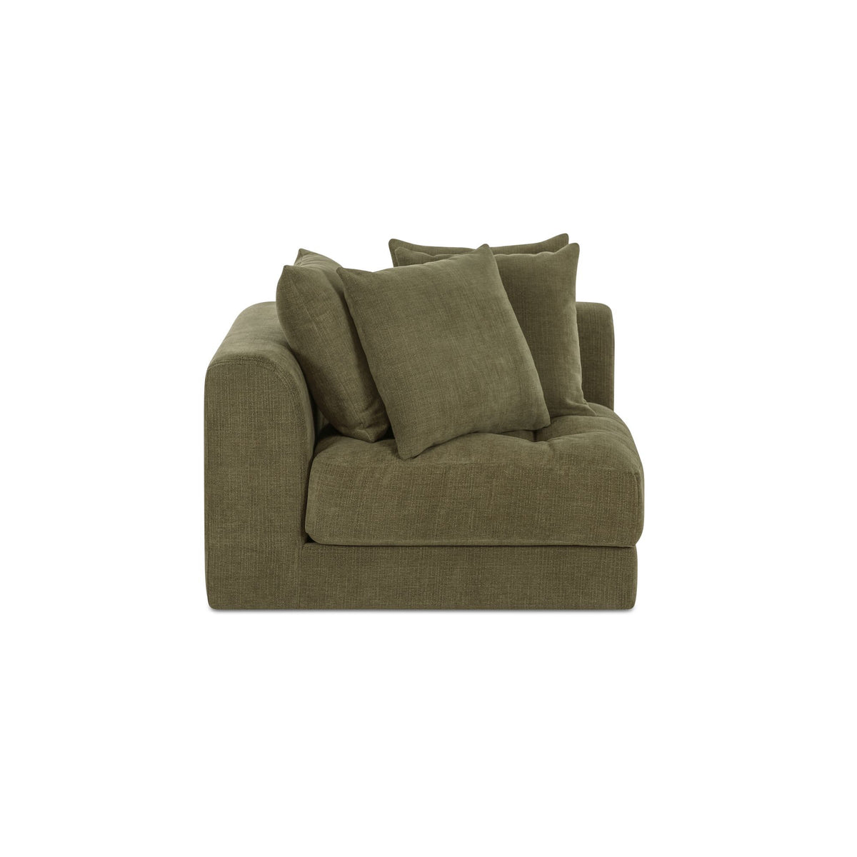 Davie - Corner Chair - Olive Green