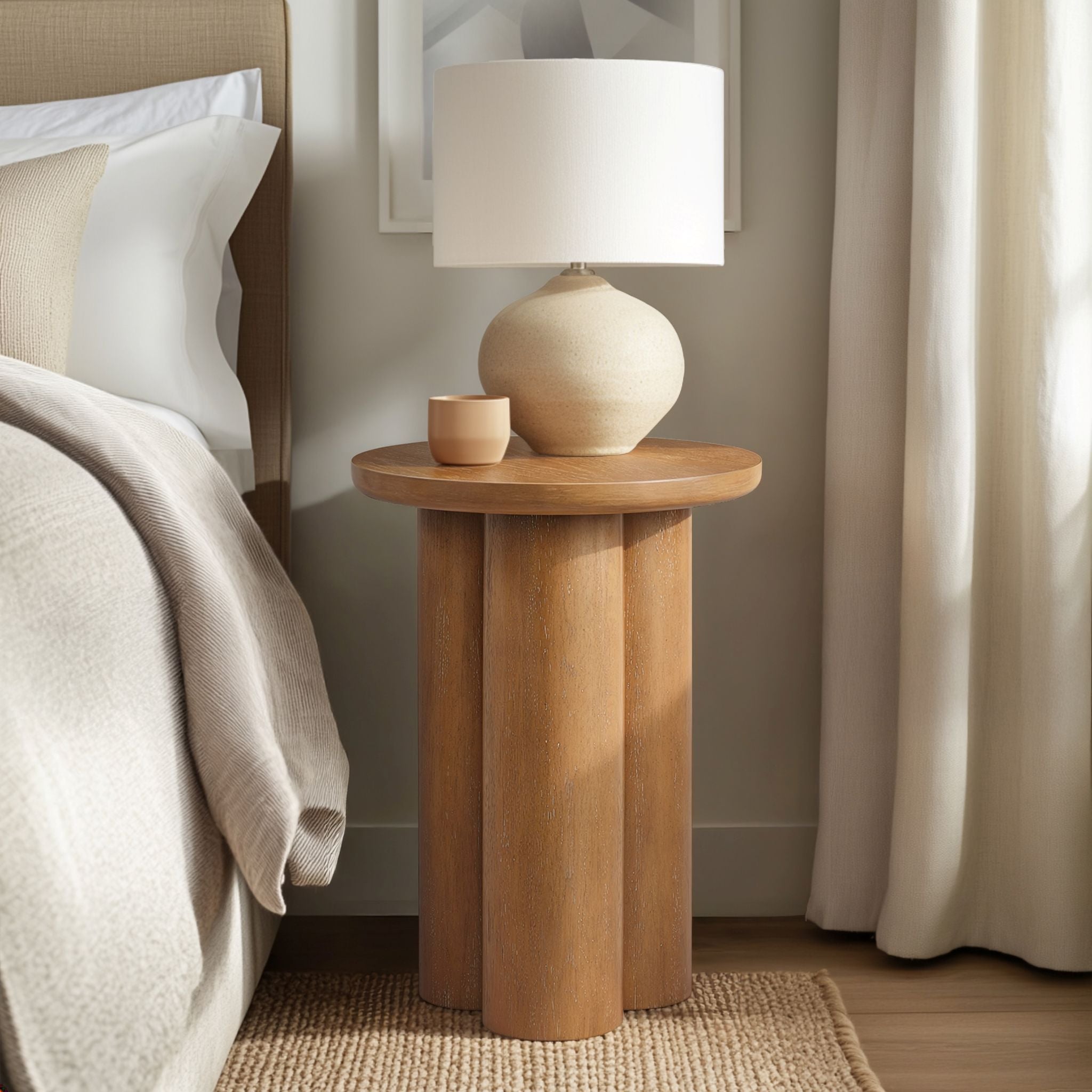 Benji - Round Accent Table - Natural