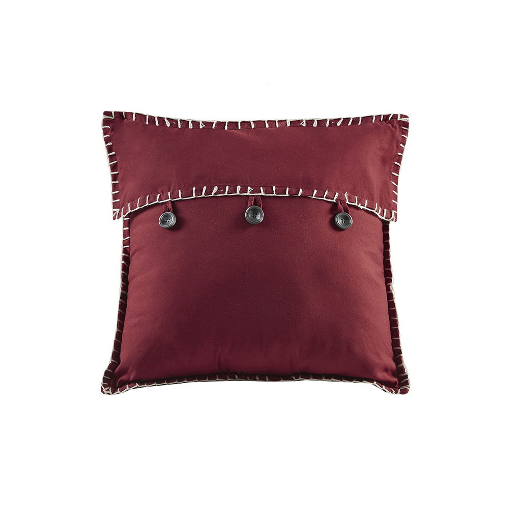Ridge - Twin Reversible Daybed Cover (Set of 6) - Red