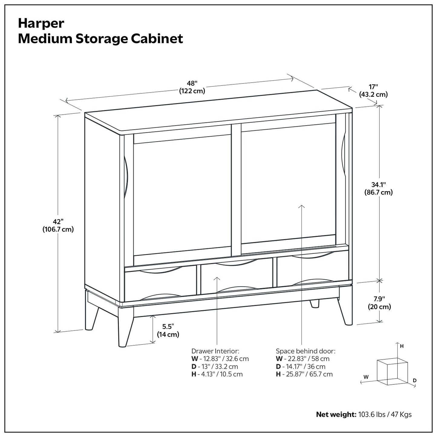 Harper - Storage Cabinet - Black