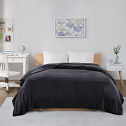 Microlight Plush - Oversized Blanket - Black