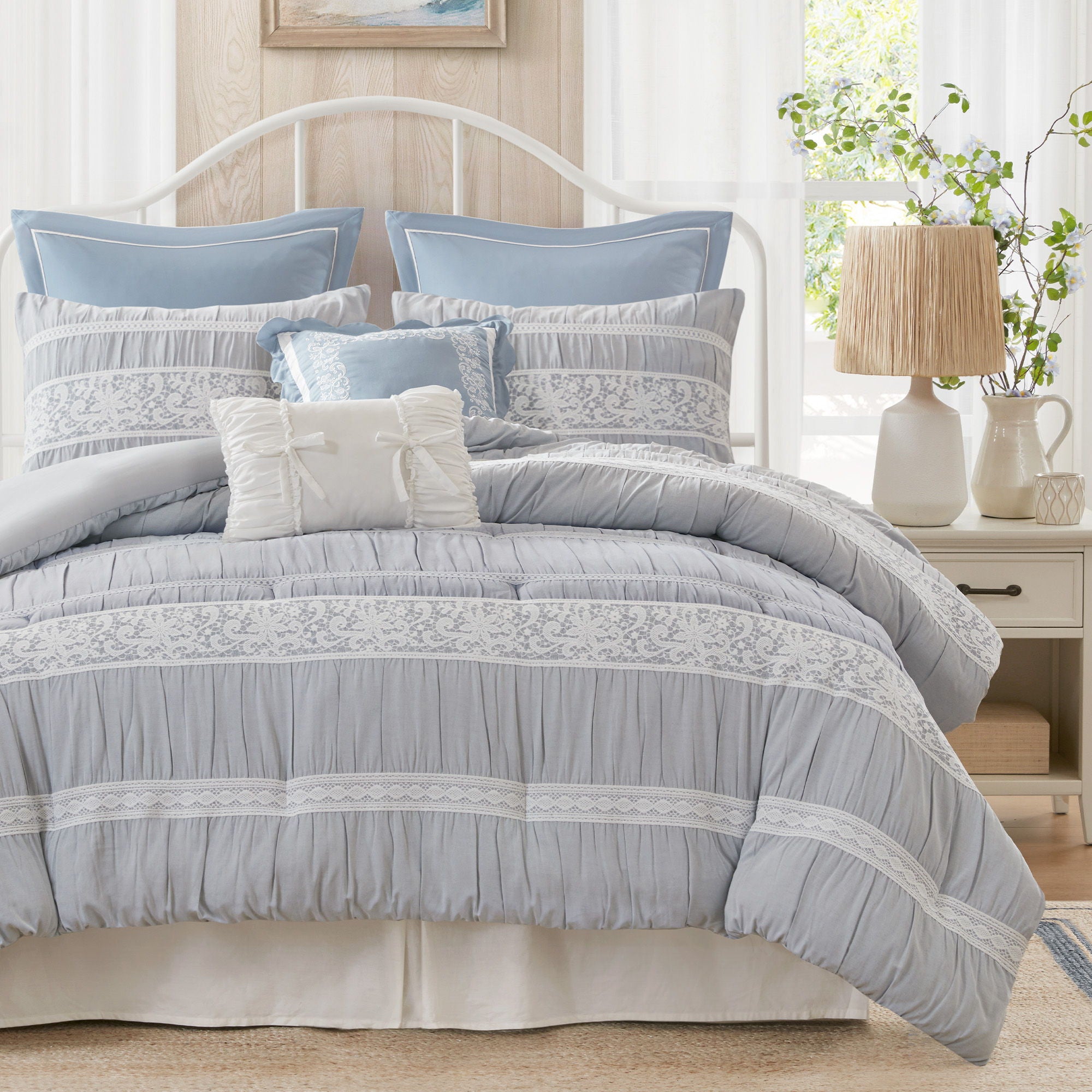 Perryn - Queen Comforter Set - Blue