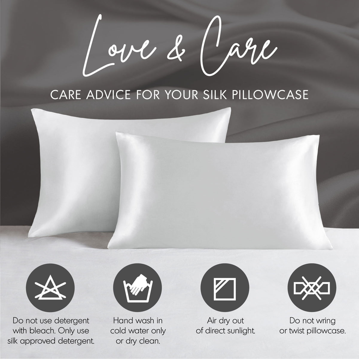 Silk - King Single Pillowcase - Pink