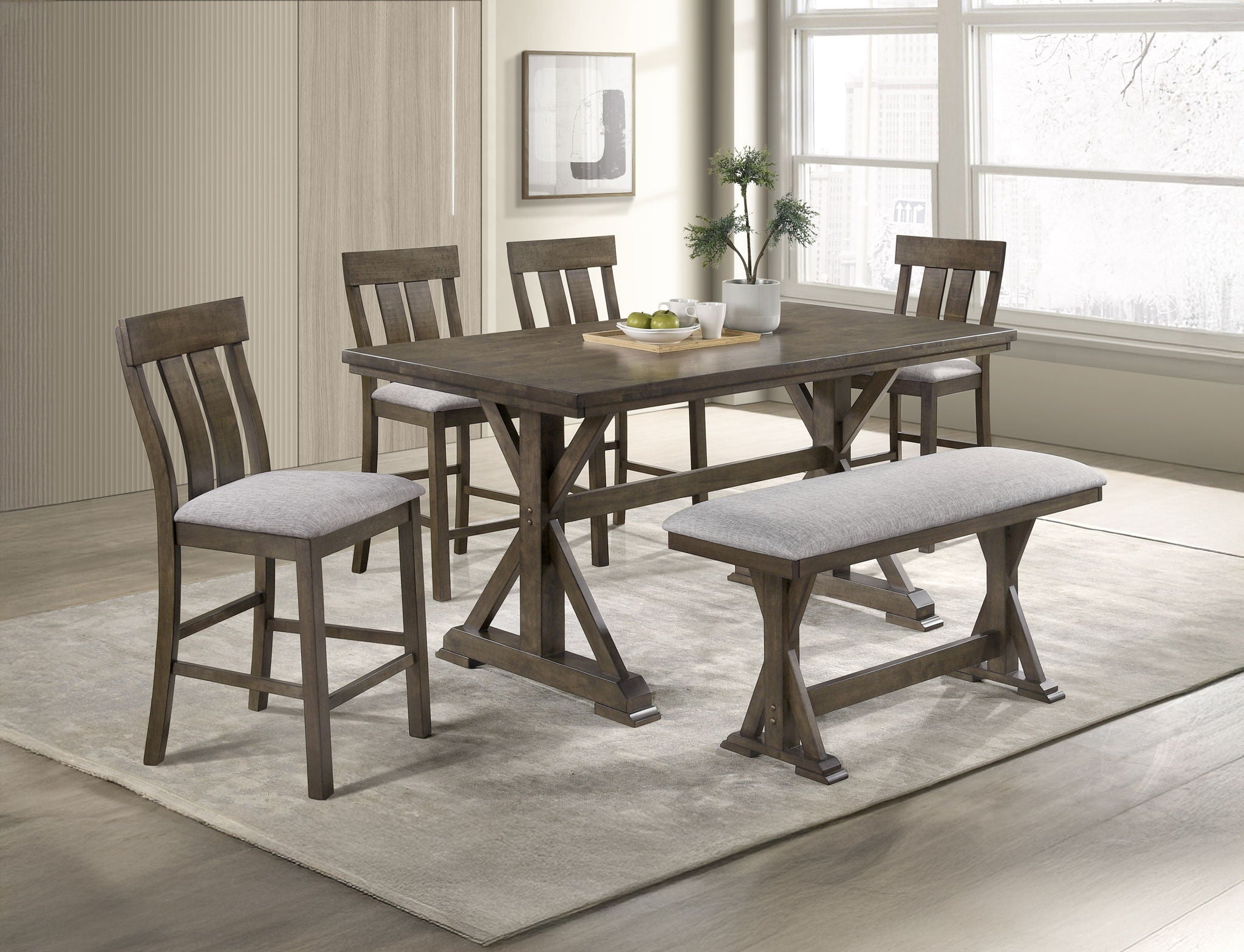 Lloyd - Counter Height Bench - Brown