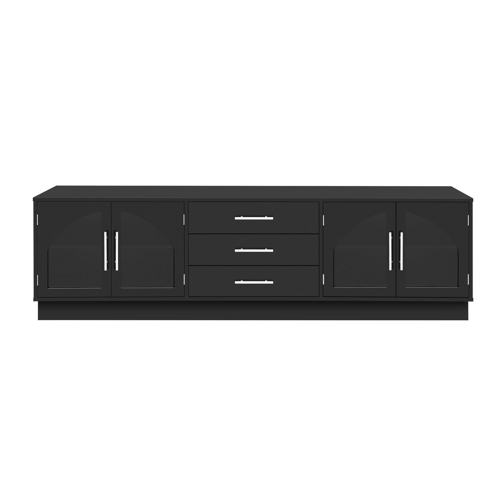 Modern Minimalist TV Stand, Entertainment Center Media Console Cabinet With Adjustable Shelves For Living Room