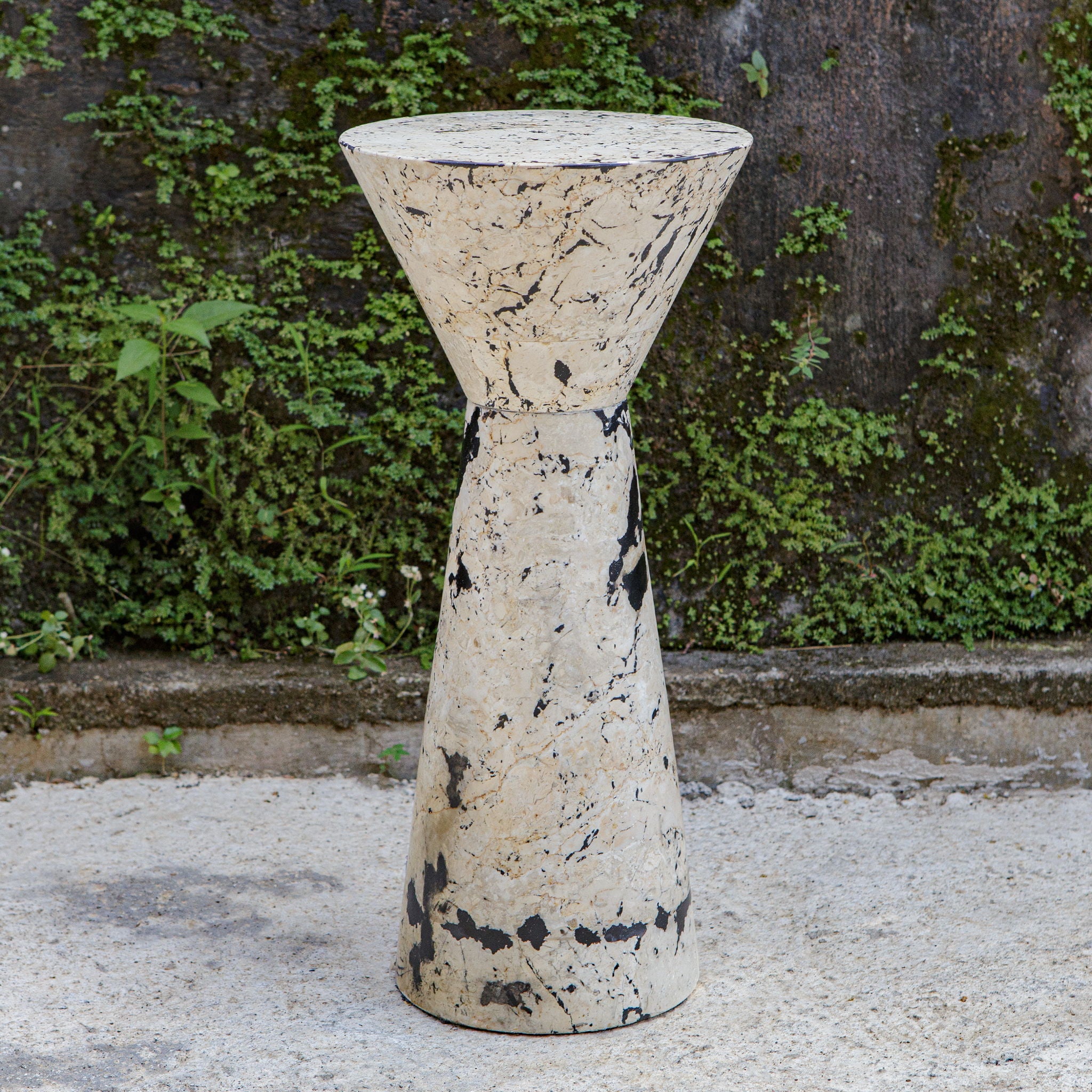 Lenora - Stone Drink Table - Black